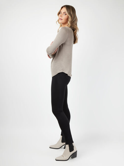Maddie Soft Touch Curve Hem Pullover