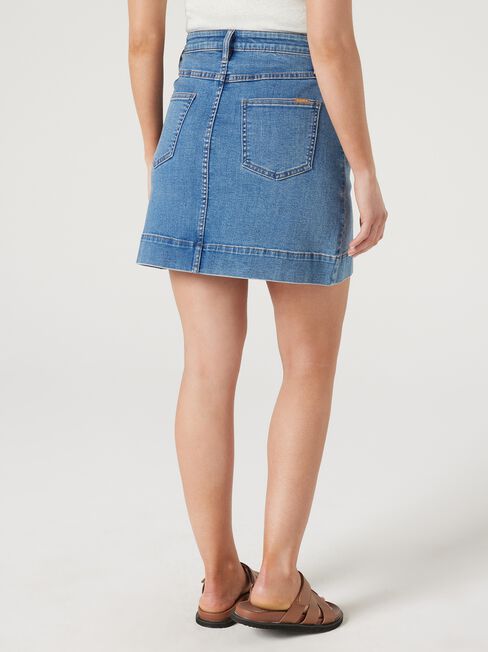 Nadia Denim Skirt, Blue, hi-res