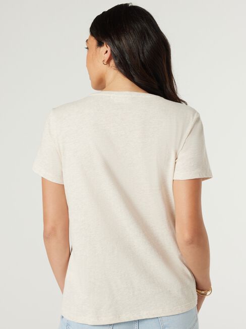 Essential Slub Pocket Tee, Sand, hi-res