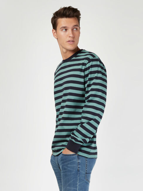 LS Wilton Stripe Crew Tee, Stripe, hi-res