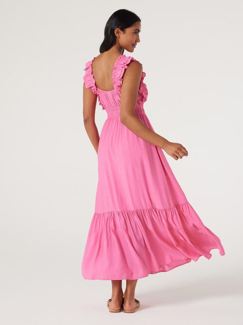 Harper Flutter Slv Dress, Pink, hi-res