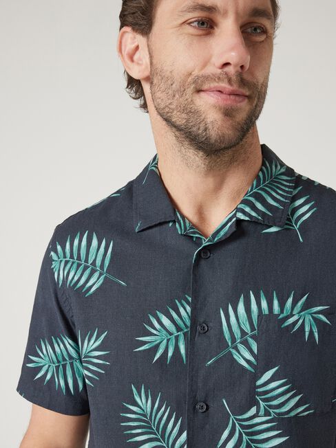 Palmers Relaxed Resort Shirt , Teal, hi-res