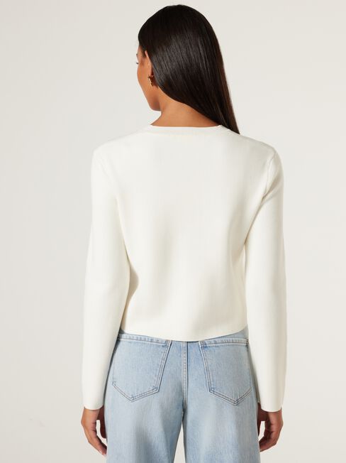 Diana Milano Cardigan, Off White, hi-res