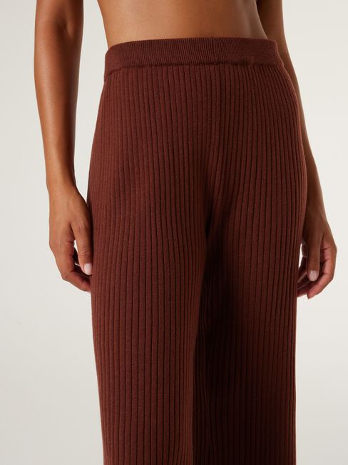 J-Luxe Chunky Rib Pant, Brick, hi-res