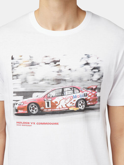 Commodore VX Short Sleeve Print Crew Tee, White, hi-res