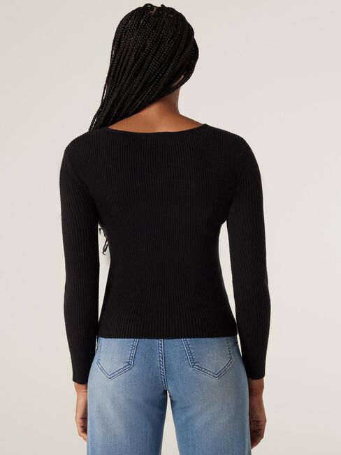 Mille Milano Cross Front Knit, Black, hi-res