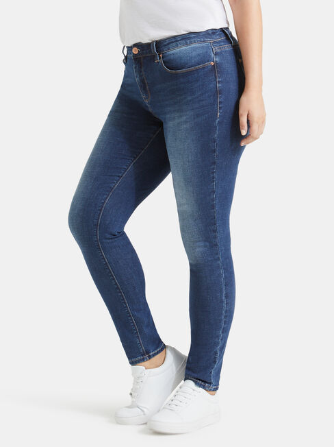 Curve Embracer Skinny jeans Mid Vintage, Mid Indigo, hi-res