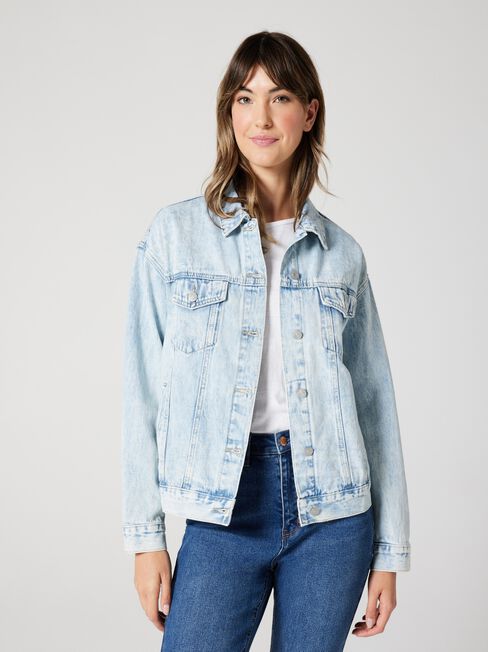 Classic Oversized Jacket, Light Indigo, hi-res