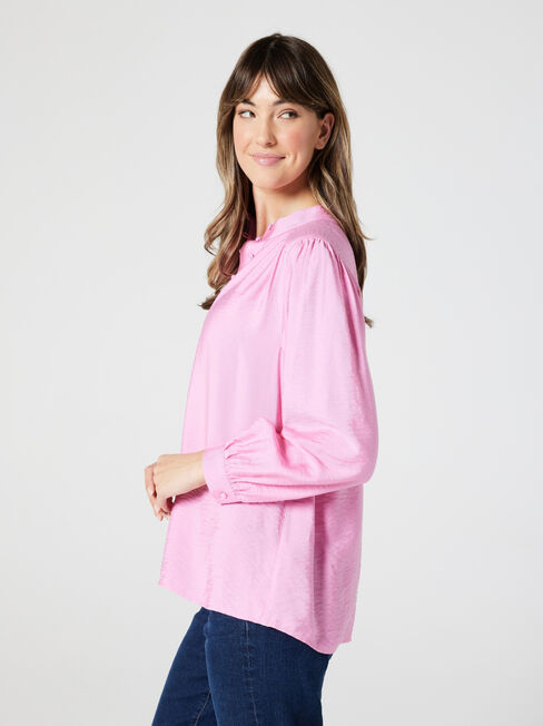 Vicki Button Down Blouse, Candy Floss, hi-res