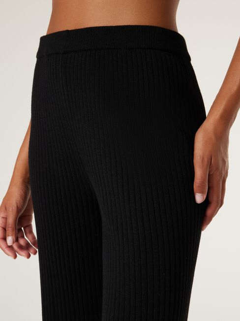 J-Luxe Chunky Rib Pant, Black, hi-res