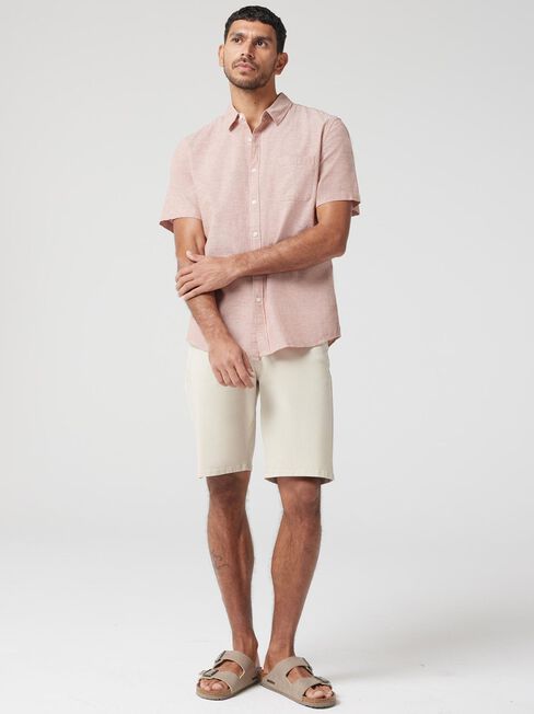 SS Wolf Textured Shirt, Orange, hi-res