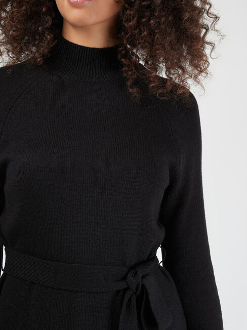 Brea Knit Dress, Black, hi-res