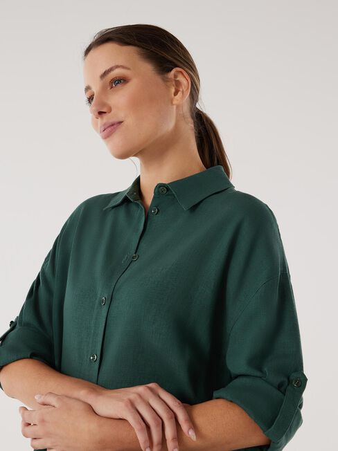 Rudi Relaxed Shirt, Green, hi-res