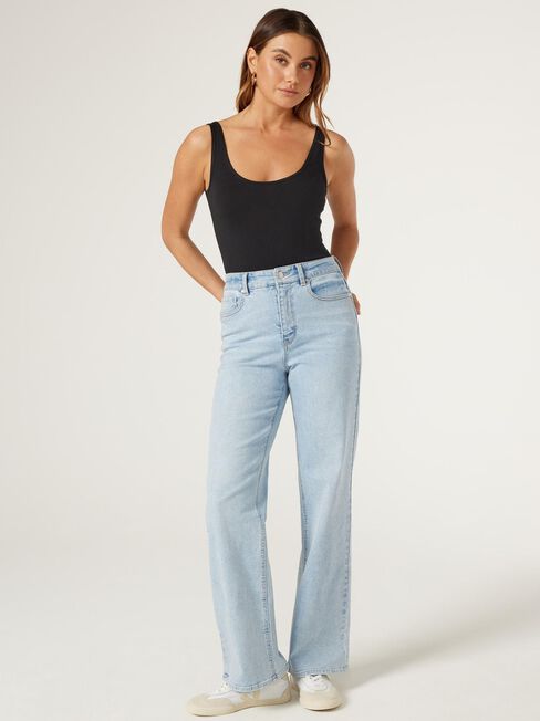 Lola Cotton Basic Tank, Black, hi-res