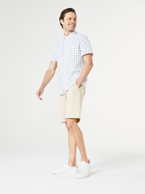 SS Lionel Check Shirt, White, hi-res
