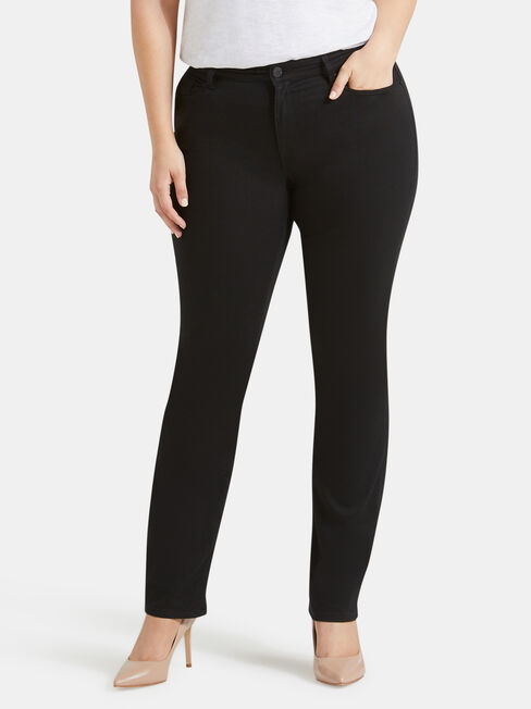 Curve Embracer Slim Straight Jeans Absolute Black