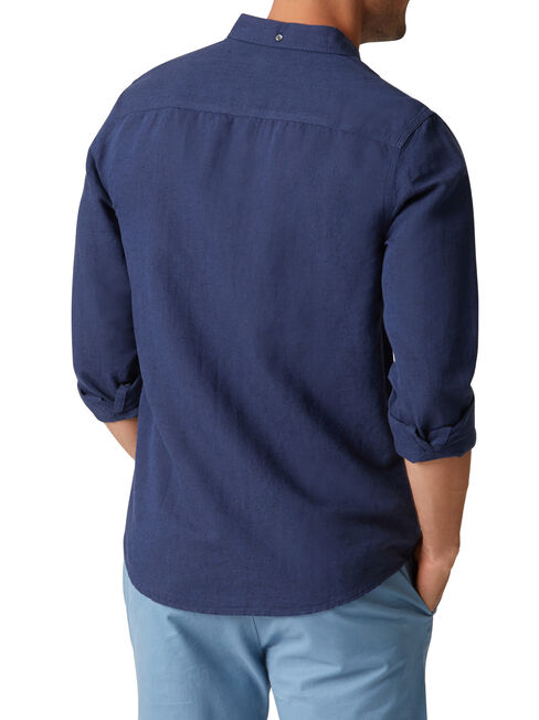 Bronson Long Sleeve Textured Shirt, Blue, hi-res