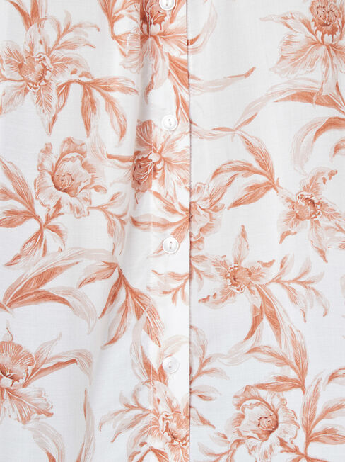 Annie Button Thru Blouse, Floral, hi-res