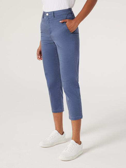 Sammy Mid Waisted Straight Capri, Vintage Indigo, hi-res