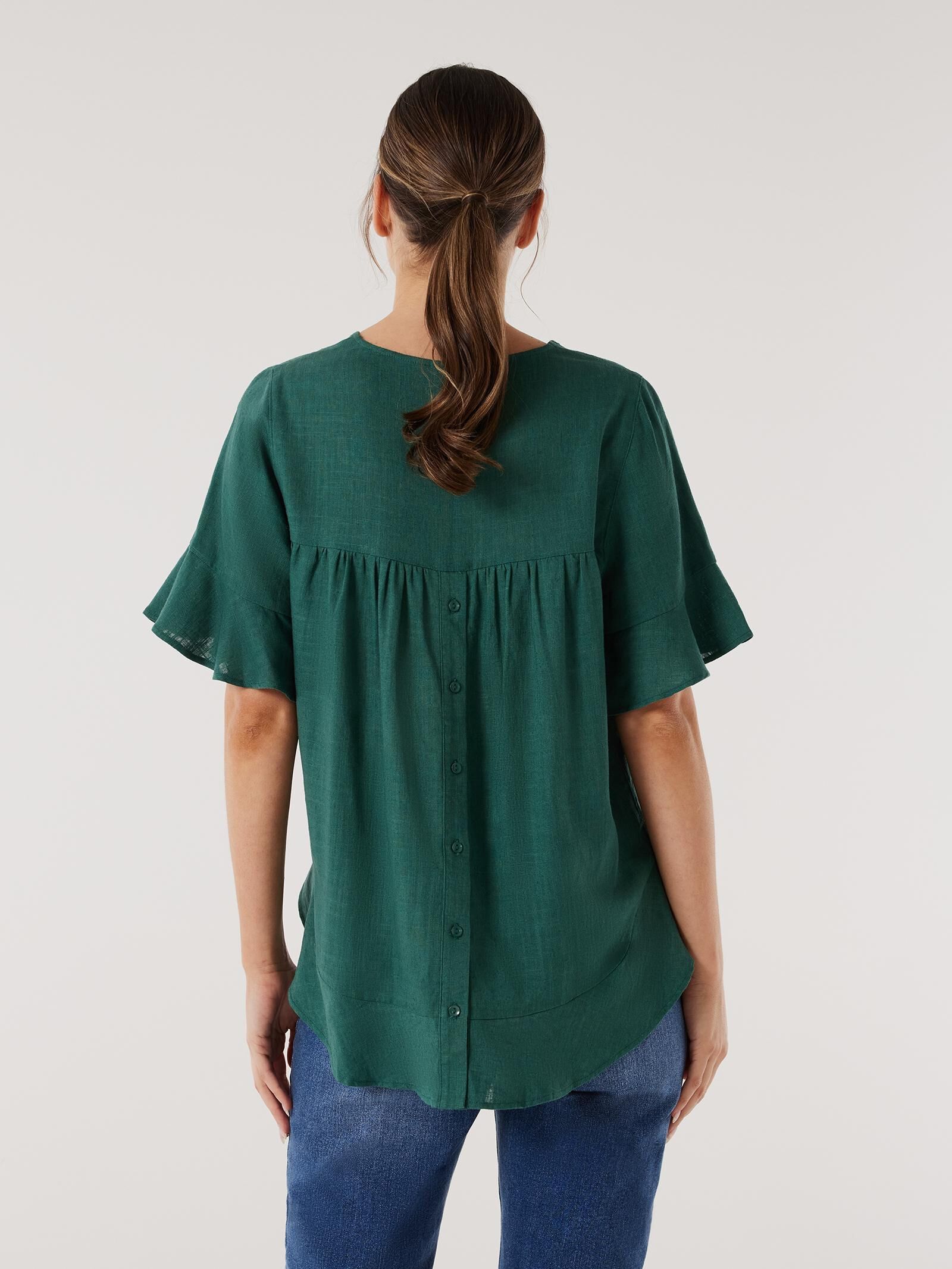 Womens ruffle hem tops store