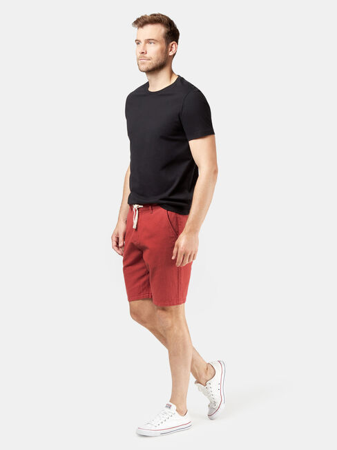 Tommy Tie Front Short, Red, hi-res