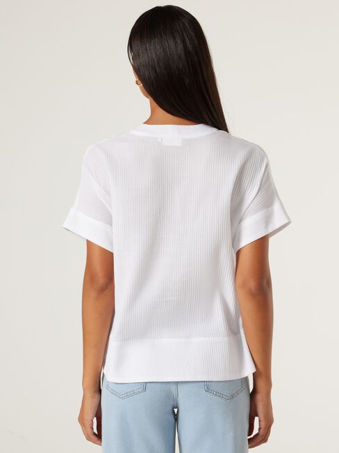 Alandra Textured Tunic, Coconut, hi-res