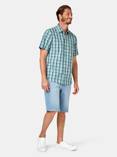 Todd Short Sleeve Check Shirt, Stripe, hi-res