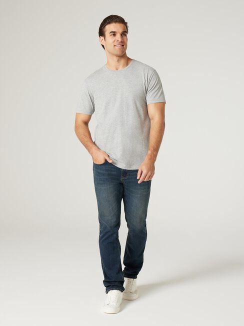 Basic Short Sleeve Tee, Grey, hi-res