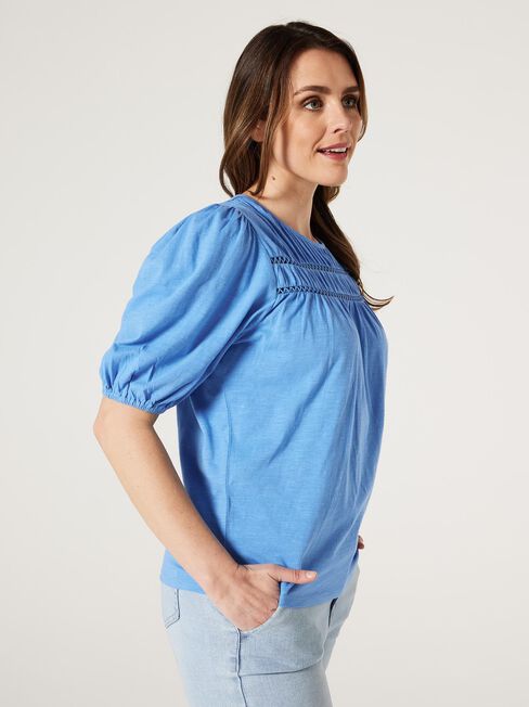 Demie Ladder Trim Top, Sapphire, hi-res