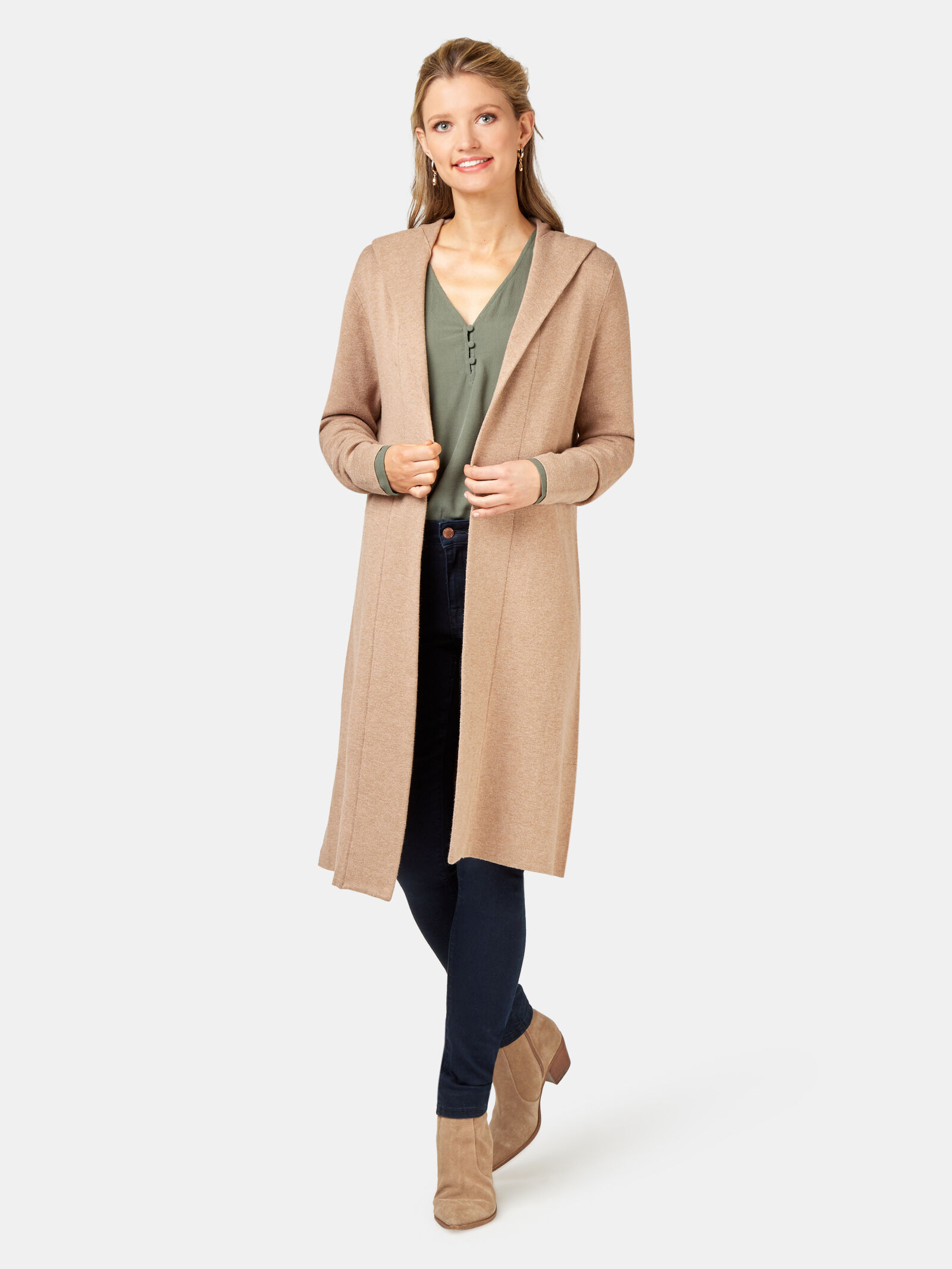 Aisha Hooded Coatigan