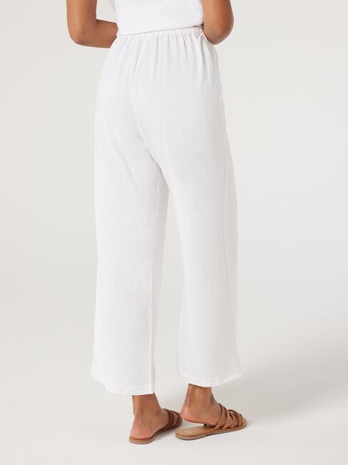 Tillie Wide Leg Pant, White, hi-res