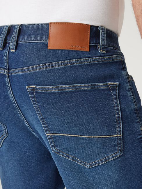 Slim Tapered Knit Jeans, Dark Indigo, hi-res
