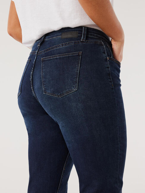Curve Bootcut Jeans, Dark Indigo, hi-res