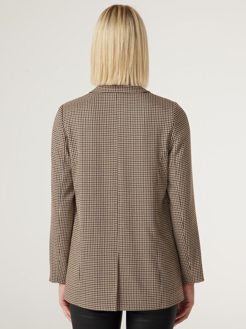 Danica Houndstooth Blazer, Choc Houndstooth, hi-res