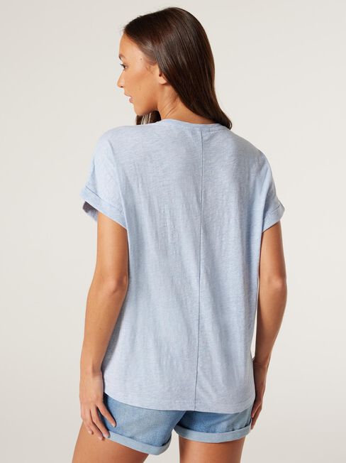 Drop Shoulder Tee, Powder Blue, hi-res