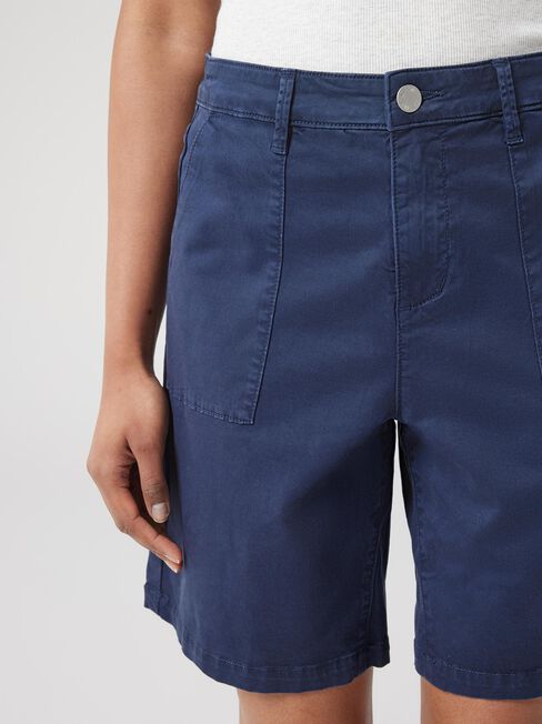 Libby Bermuda Denim Walk Short, Blue, hi-res