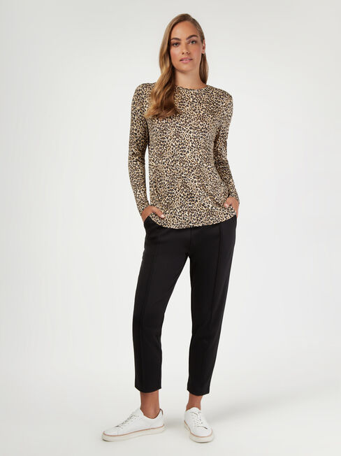 Maddie Soft Touch Curve Hem Pullover, Print, hi-res