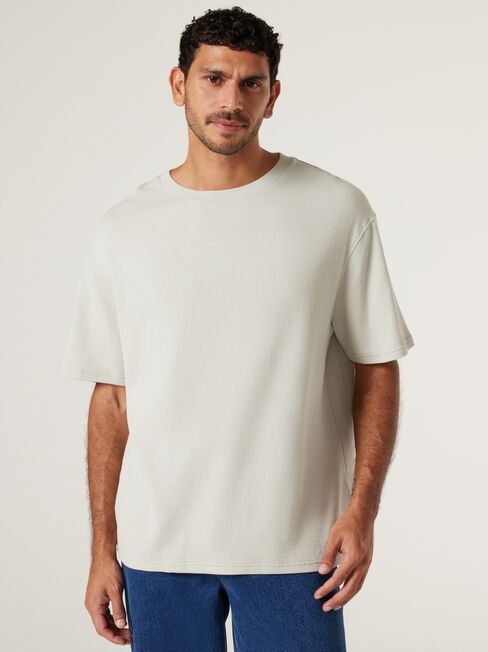 Phoenix Textured Crew Tee, Stone, hi-res