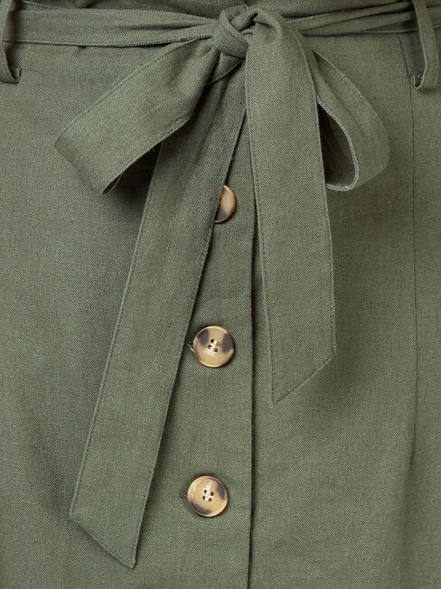 Clara Tie Waist Skirt, Green, hi-res