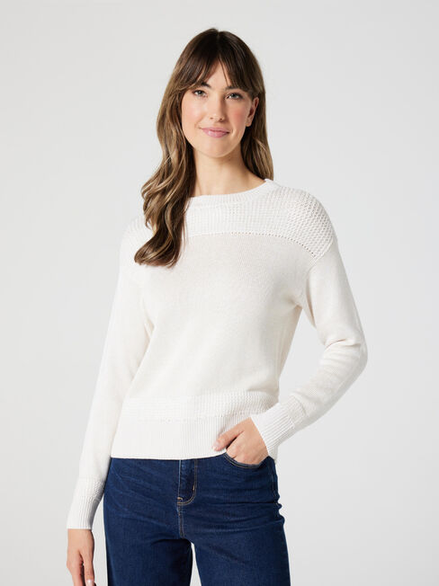 Paige Rack Stitch Pullover Knit