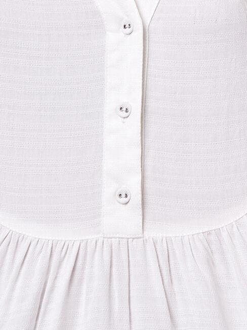 Maxine Textured Shirt, White, hi-res