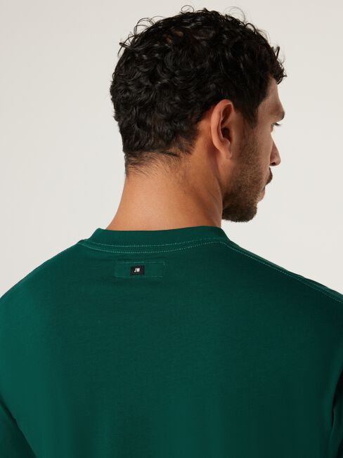 Ace Relaxed Fit Basic Crew Tee, Emerald Green, hi-res