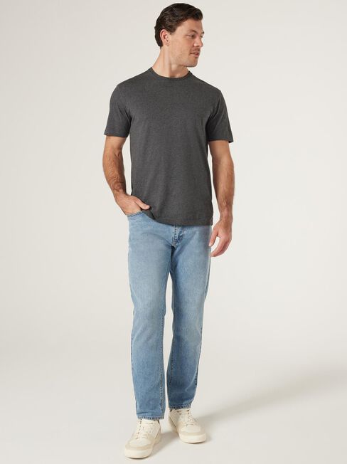 SS Basic Tee, Charcoal Marle, hi-res