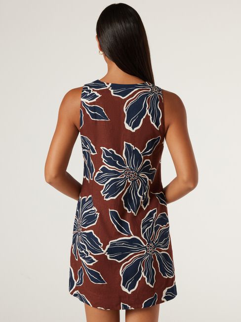 Annie Button Front Dress, Bold Blooms, hi-res