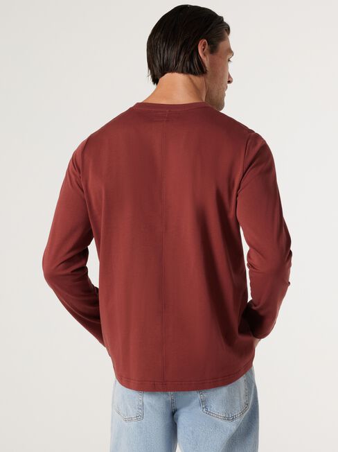 Vienna Long Sleeve Tee, Brick, hi-res