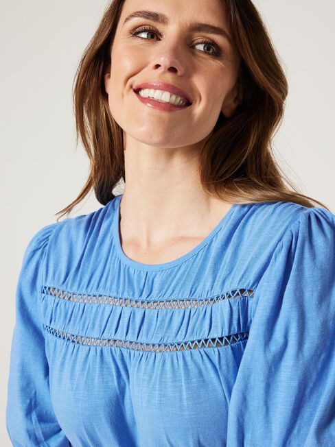 Demie Ladder Trim Top, Sapphire, hi-res