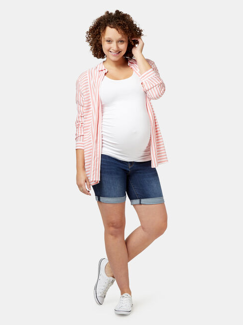 Sonni Maternity Bermuda Short, Blue, hi-res