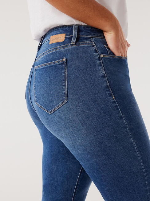 Curve Embracer Bootcut Jeans, Mid Indigo, hi-res