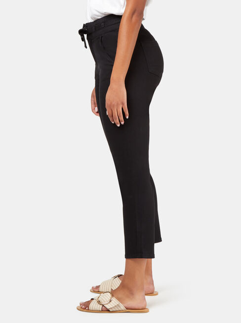 Goldie High Waisted Pipe Jean, Black, hi-res