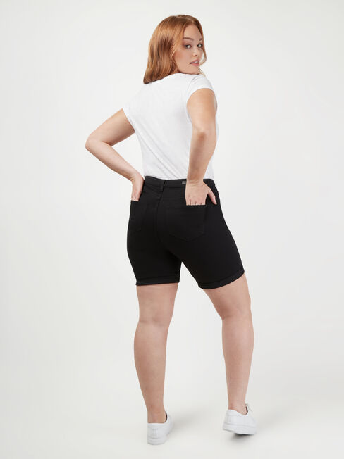 Sophia Curve Embracer Bermuda Short Black, Black, hi-res